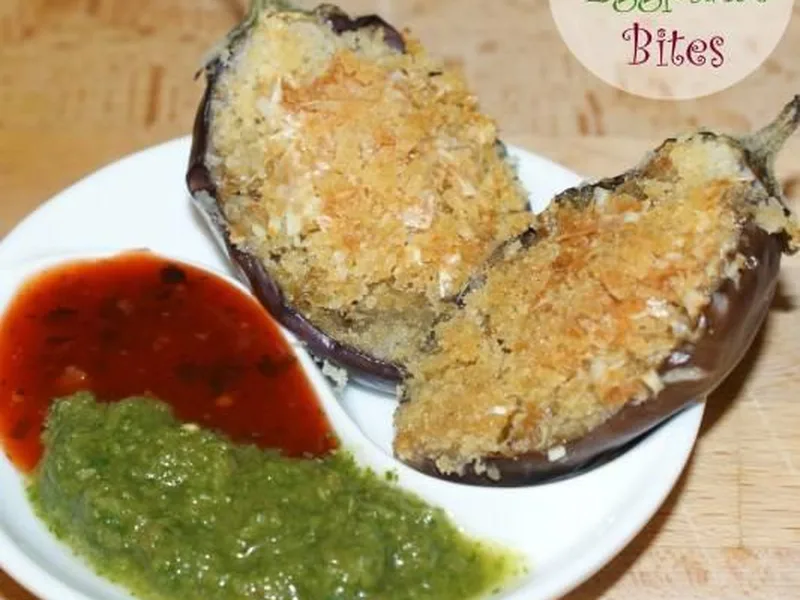 Stuffed Baby Eggplant Bites with Parmesan and Breadcrumbs