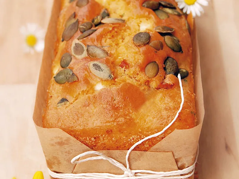 Chickpea Feta Cake with Sun-Dried Tomatoes