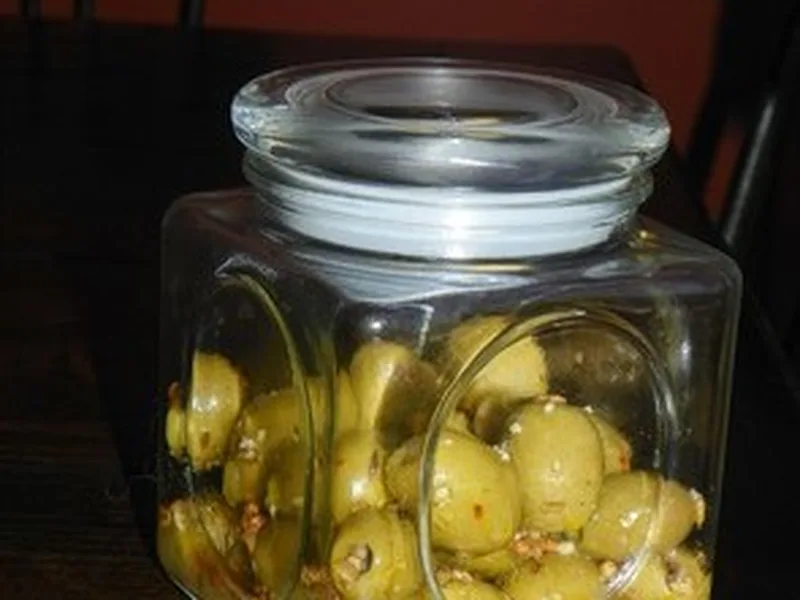 Moroccan Spiced Green Olives with Cumin and Citrus