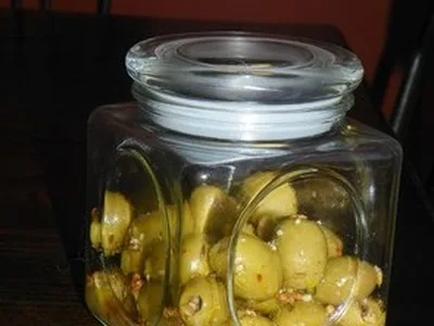 Moroccan Spiced Green Olives with Cumin and Citrus