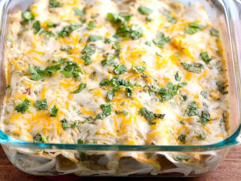Easy Chicken Verde Enchiladas with Corn Tortillas