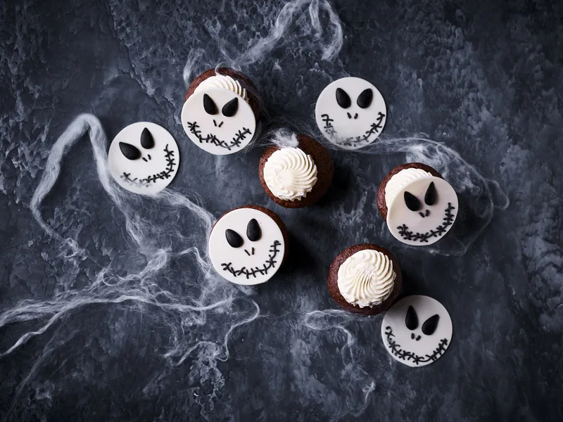 Dark Chocolate Cream Cheese Halloween Muffins
