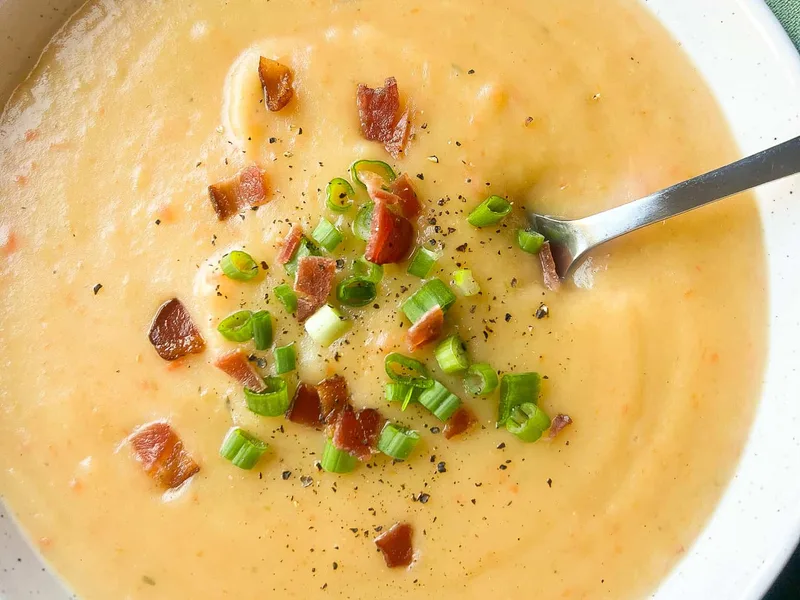Creamy Dairy-Free Potato Soup with Bacon