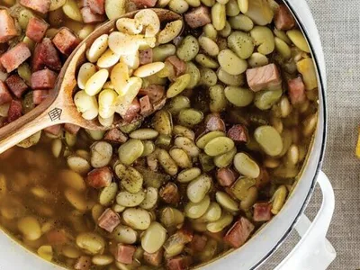 Southern Butter Beans with Ham and Vegetables