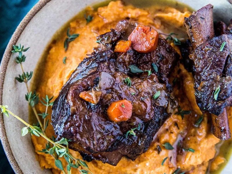 Paleo Instant Pot Short Ribs with Cherry Reduction