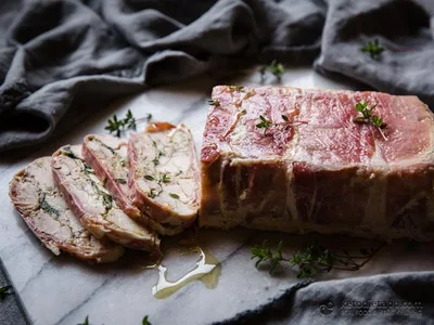 Prosciutto-Wrapped Herb Chicken Terrine
