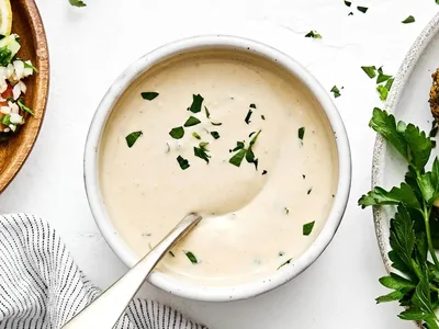 Easy Homemade Tahini Sauce with Lemon and Garlic