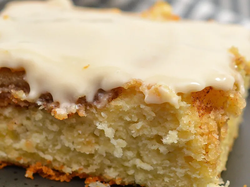Cinnamon Roll Cake with Cream Cheese Frosting