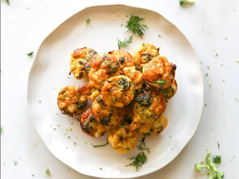 Roasted Broccoli and Pecorino Mini Frittatas