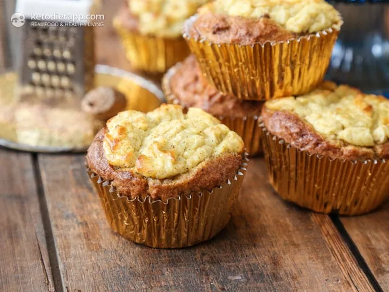 Carrot Cheesecake Muffins with Almond Flour and Pecans