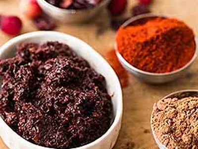 Fermented Chocolate-Cranberry Mole with Pasilla Chili