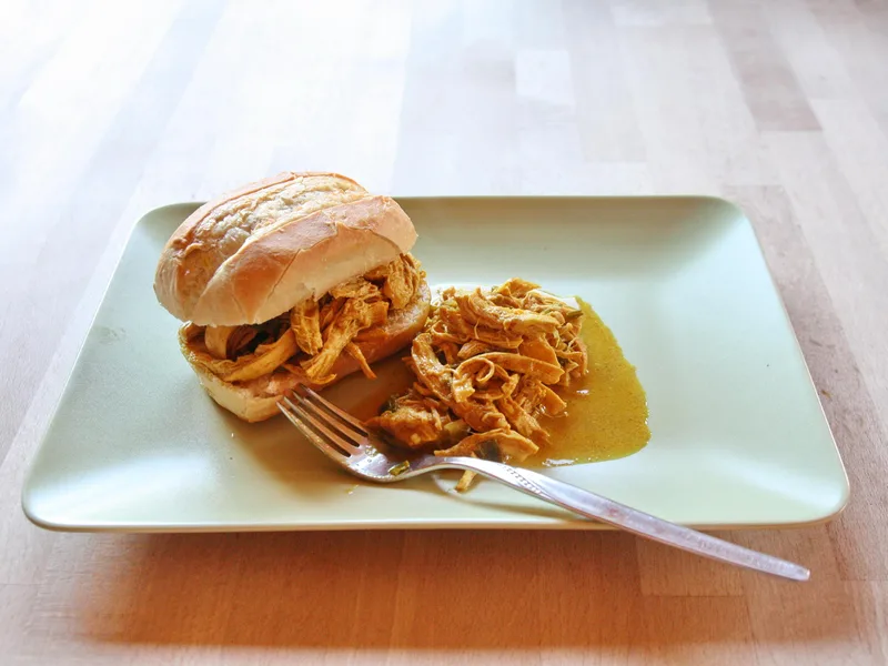 Instant Pot Tandoori Pulled Chicken with Coconut