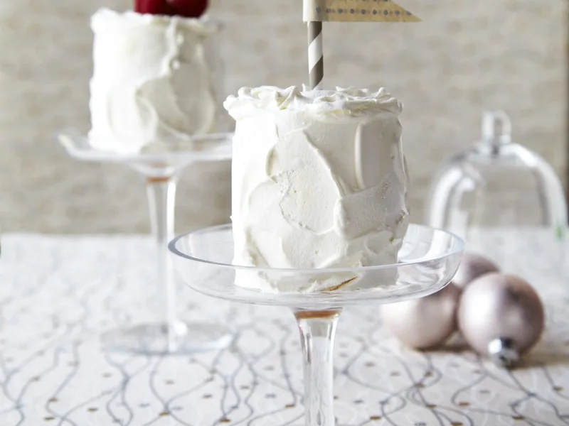 Individual Angel Food Charlotte Cakes with Fresh Berries