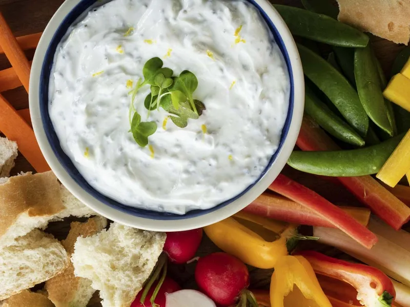 Citrus Herb & Basil Seed Greek Yogurt Dip