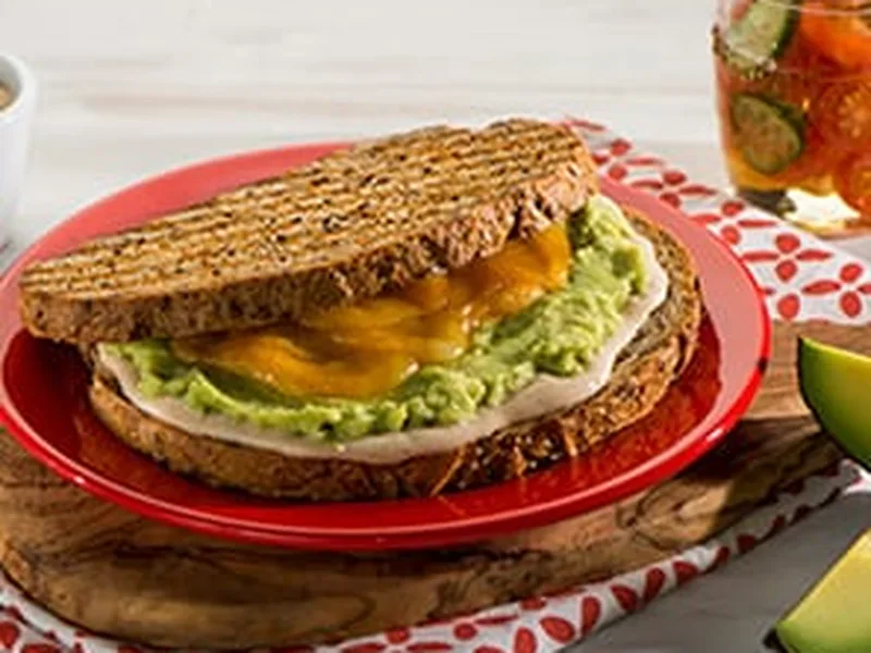 Tahini Avocado Grilled Cheese Sandwich with Colby Cheese