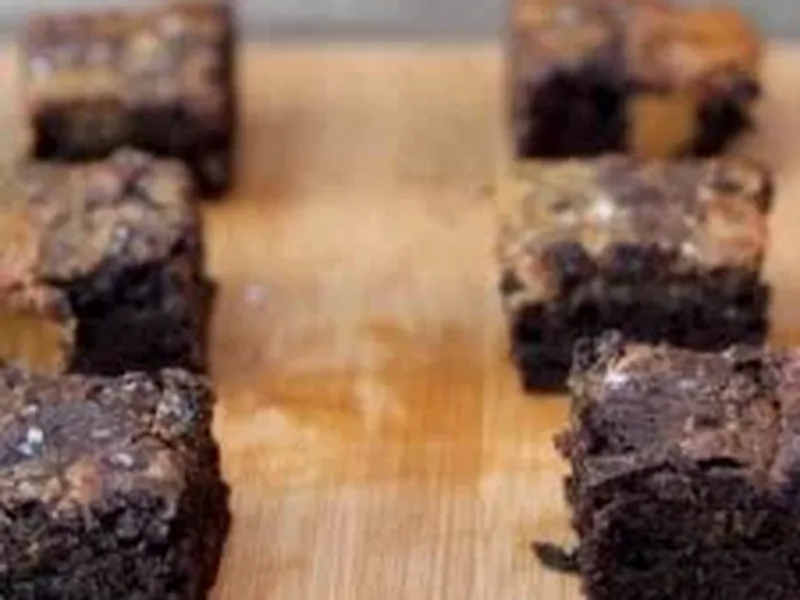 Salted Dulce de Leche Brownies with Brown Butter