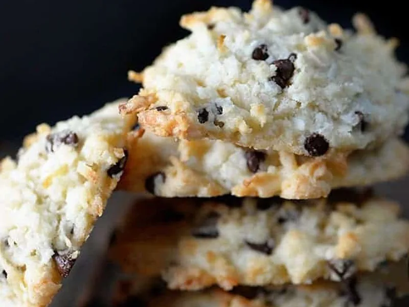 Coconut Chocolate Chip Drop Cookies with Sweetened Flakes