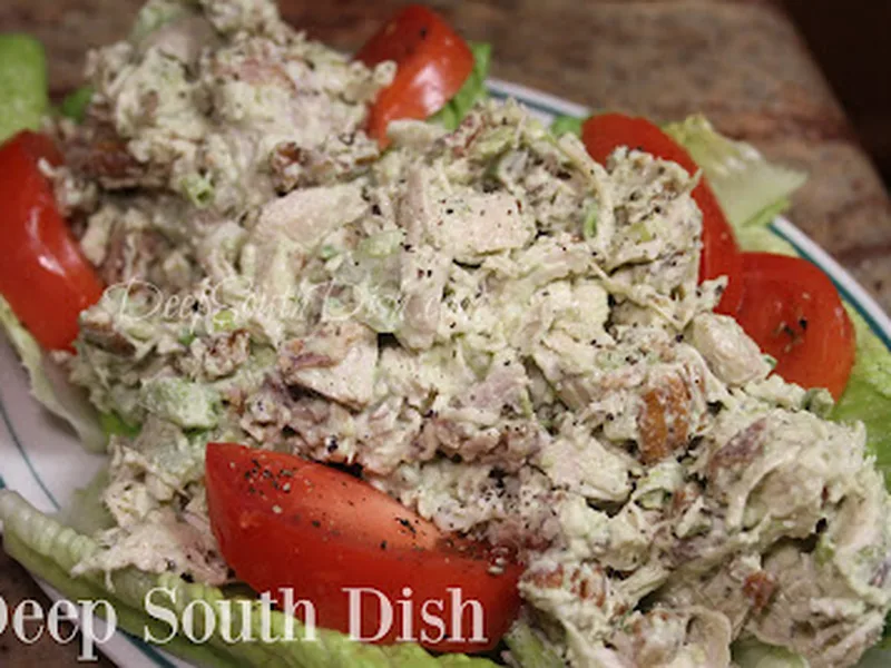 Creamy Bacon Pecan Avocado Chicken Salad