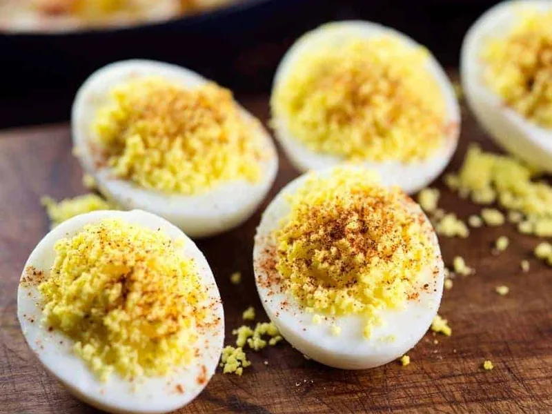 Instant Pot Southern Deviled Eggs with Sweet Pickles