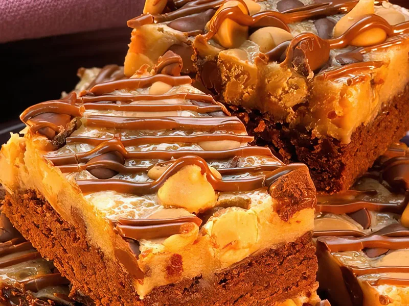 Peanut Butter Milk Chocolate Brownie Bars