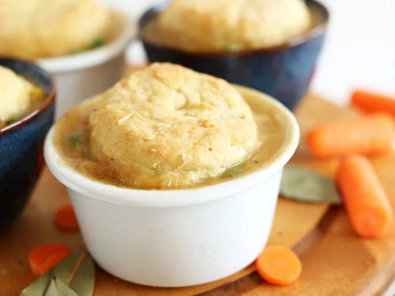 1-Hour Vegan Pot Pies with Homemade Biscuit Topping