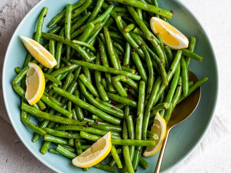 Lemon Garlic Green Beans - Quick Sautéed Side Dish