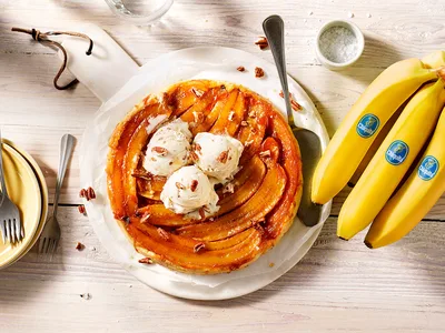 Salted Banana Caramel Tatin with Ice Cream