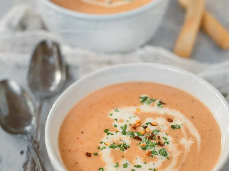 Creamy Shrimp Bisque with Cognac and Tomato