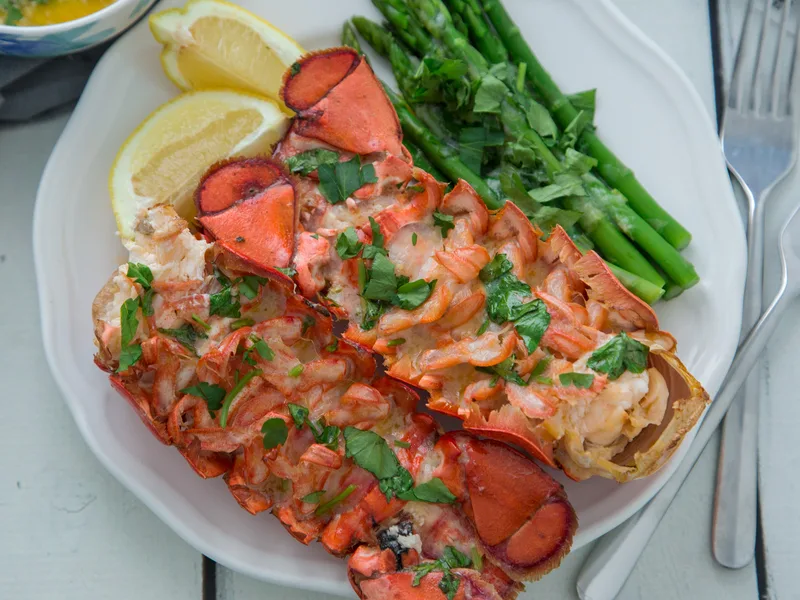 Broiled Lobster Tails with Lemon Butter