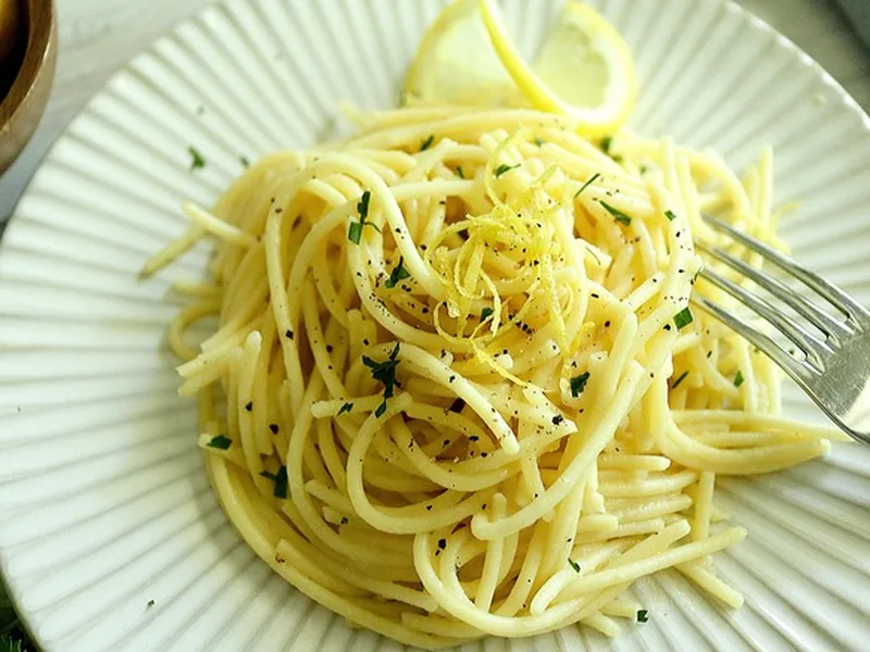 Creamy Lemon Spaghetti with Parmigiano-Reggiano