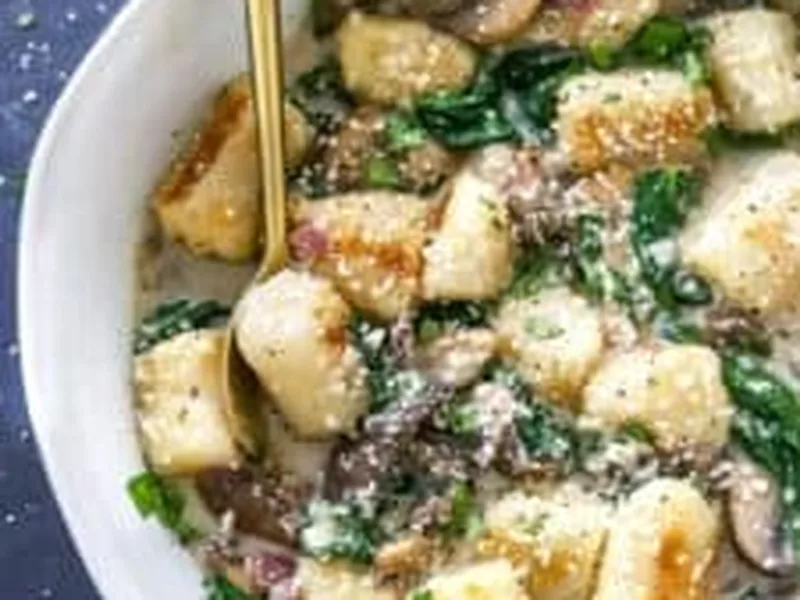 Creamy Mushroom Cauliflower Gnocchi
