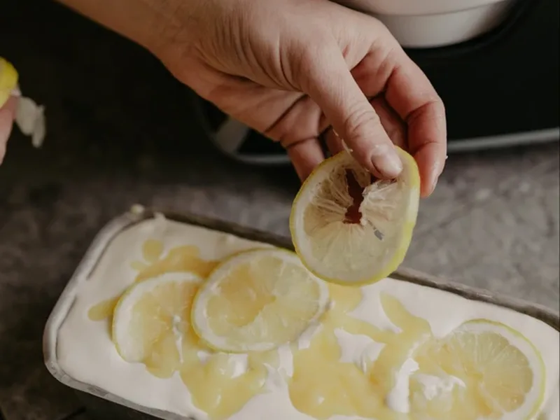 Lemon Curd Ice Cream with Condensed Milk