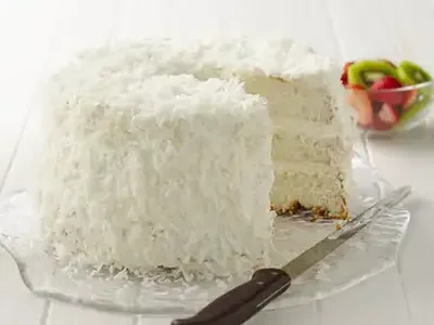 Key Lime Coconut Angel Food Cake with Whipped Topping