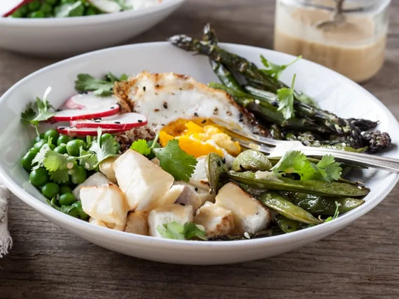 Spring Nourish Bowls with Ginger-Miso Dressing Recipe