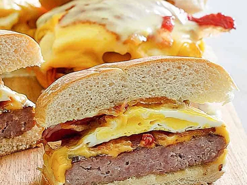 Wendy's Breakfast Baconator Copycat Sandwich with Hollandaise