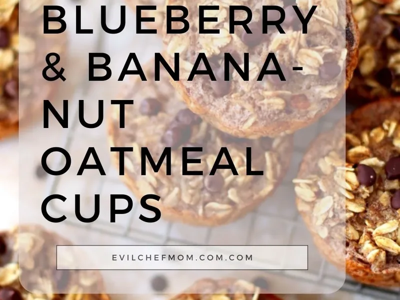 Baked Blueberry Banana Nut Oatmeal Cups