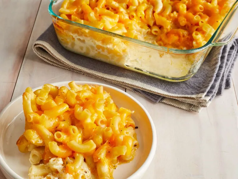 Baked Elbow Macaroni and Cheese with Cheddar Sauce