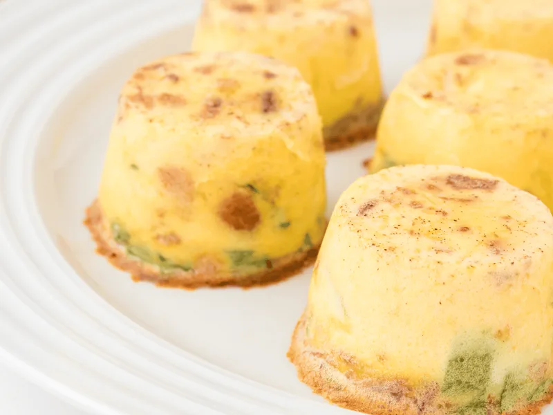 Air Fryer Egg Bites with Cheese and Vegetables