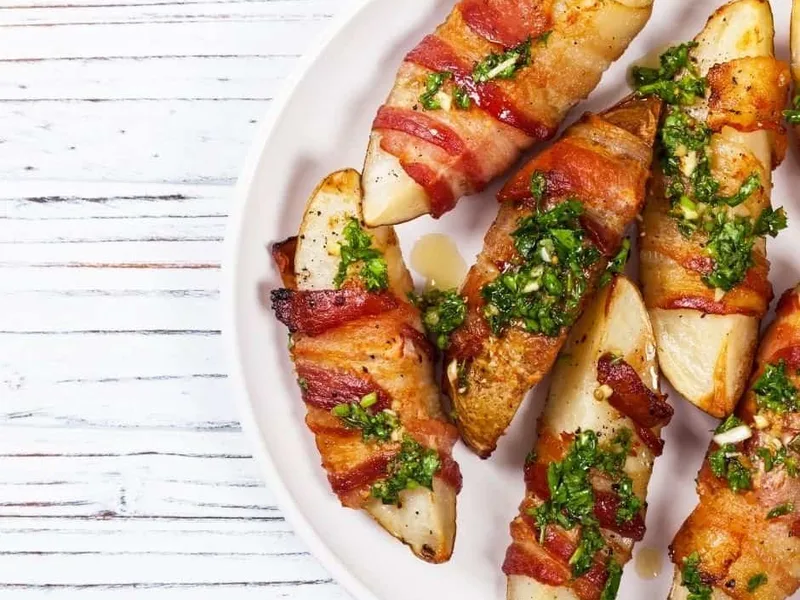 Air Fryer Bacon Wrapped Potatoes - Crispy Comfort Side
