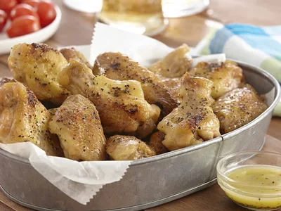 Crispy Oven-Baked Lemon Pepper Chicken Wings