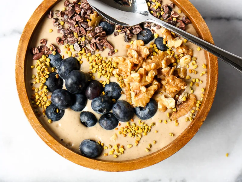 Salted Caramel Frozen Cauliflower Smoothie Bowl