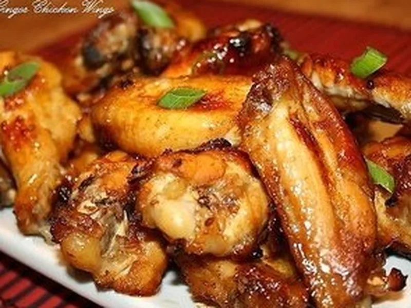 Sticky Orange Ginger Chicken Wings
