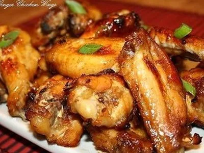 Sticky Orange Ginger Chicken Wings