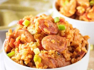 Instant Pot Sausage and Chicken Jambalaya