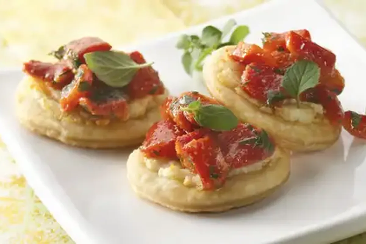 Keto Roasted Red Pepper Goat Cheese Bites | EasyCook
