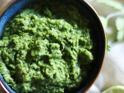 Easy Green Curry Paste with Fresh Herbs