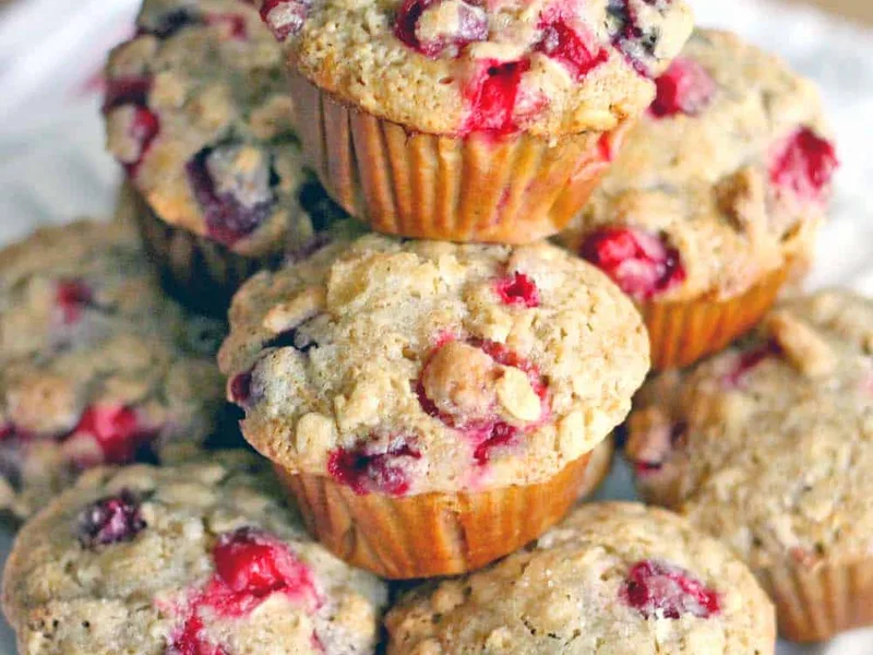 Cranberry Ginger Pecan Whole Wheat Muffins