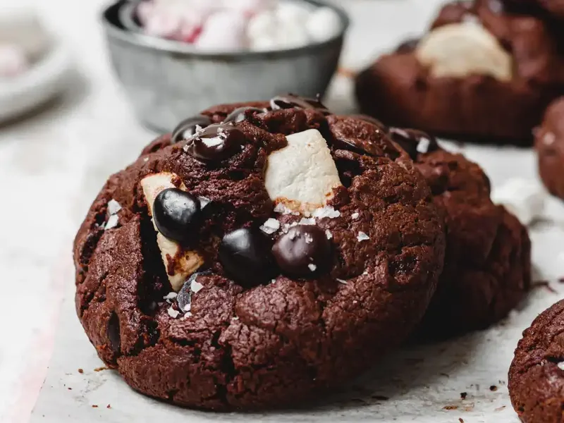 Vegan Gluten-Free Marshmallow Chocolate Brownie Cookies