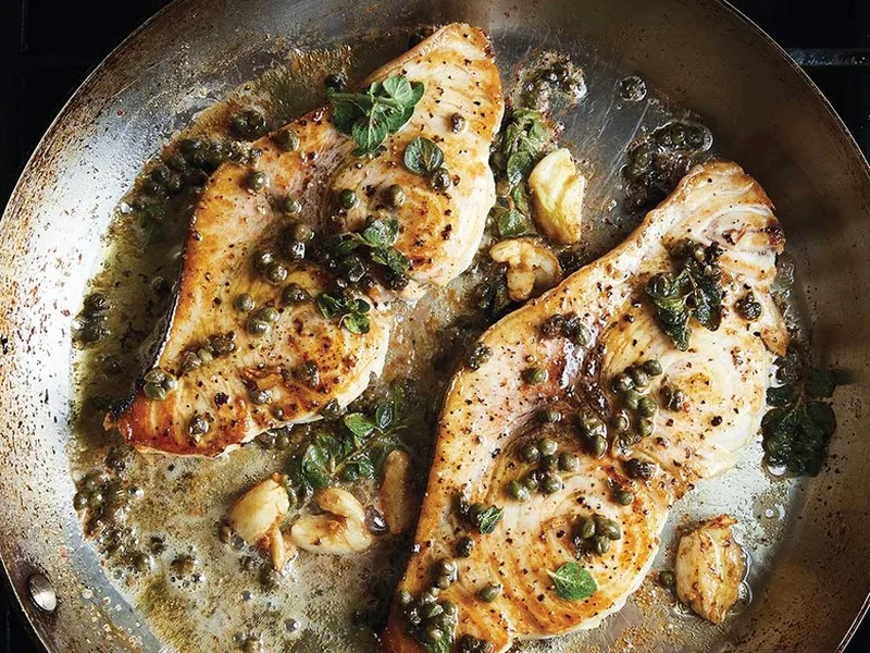 Pan-Seared Swordfish with Brown Butter and Herbs