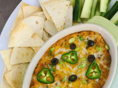 Low Carb Nachos Dip with Ground Beef